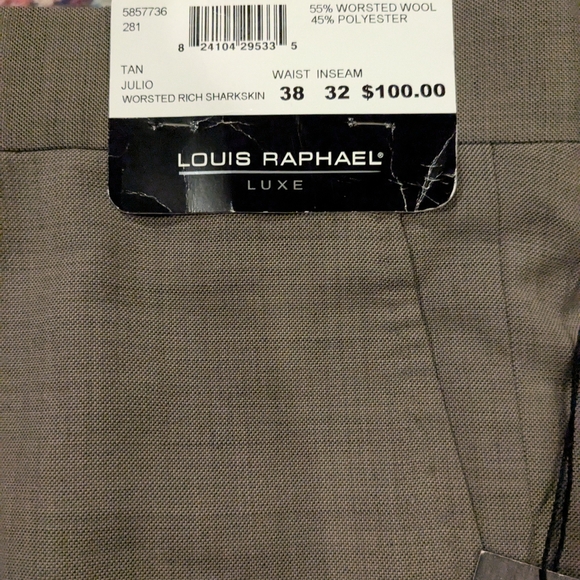 Louis Raphael Men's Tan Pants - Picture 4 of 6